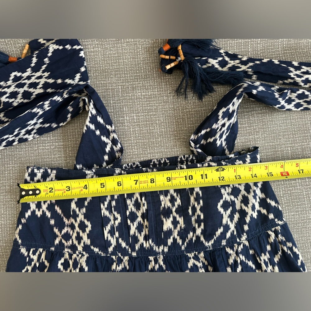 Anthropologie Rimbaud‎ Tie Waist Mini Skirt XS Blue/White - Picture 12 of 14